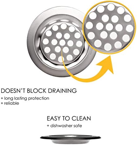 OFXDD Sink Hair Catcher 25 Modern Stainless Steel Drain Strainer