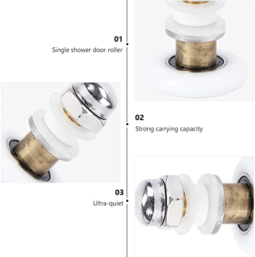 DOITOOL 4PCS Copper Shower Door Rollers 28mm Diameter 1