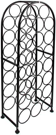 PAG 23 Bottles Freestanding Metal Wine Rack Black