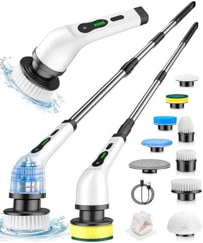 Lxlu Electric Spin Scrubber with 9 Brush Heads