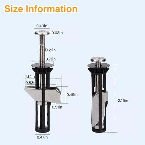 Dljingan Heavy Duty Toilet Seat Bolt Kit 4pcs Universal