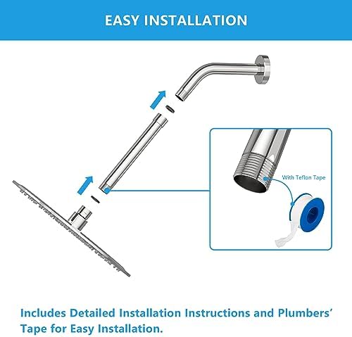 Lordear 6 Inch Stainless Steel Shower Arm Extender