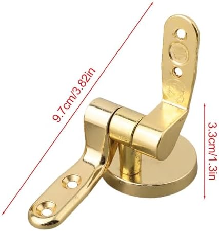 2Pcs Heavy Duty Gold Toilet Hinges Set