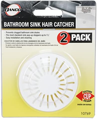 Danco Universal Sink Hair Catcher Strainer 2 Pack - White