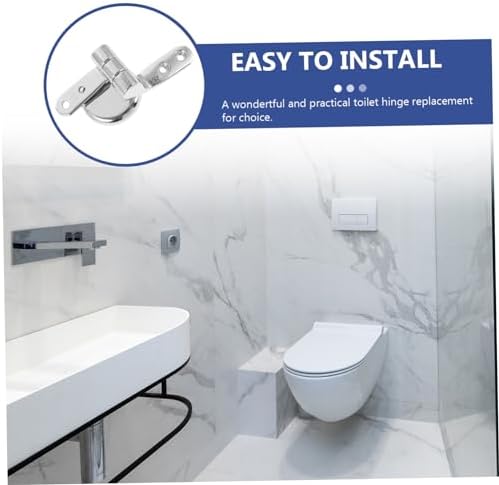 Homoyoyo Durable Toilet Seat Hinge Replacement - Heavy-Duty Stainless Steel Hinge with Screws