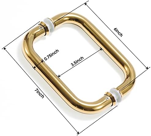 Ranbo 6 Back-to-Back Frameless Glass Shower Door Handle