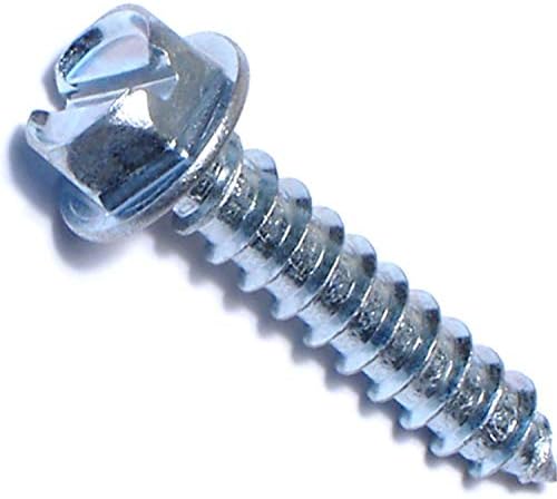 014973266349 Slotted Hex Washer Sheet Metal Screws 100Pcs