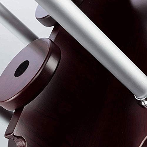Wood Wine Holder for 2 Bottles and 6 Glasses