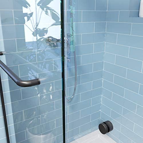 SUNNY SHOWER Bypass Sliding Shower Door 54x72 Black Finish