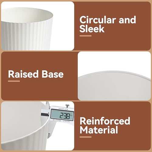 Soddeph 25 Gallon Trash Can with Durable Plastic Construction and Lidless Design