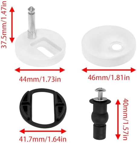 Xhziy Toilet Seat Replacement Hinges Kit 2Sets