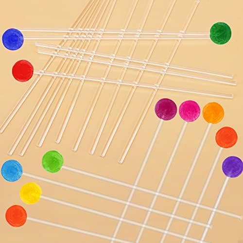 100 PCS 6-Inch Acrylic Lollipop Sticks for Cake and Candy Making