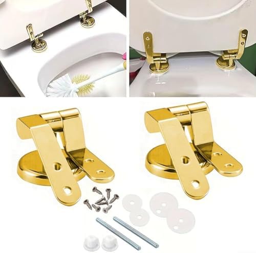 Loszaral Gold Toilet Seat Hinges Replacement Kit