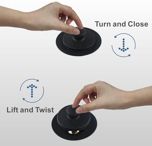 HIDROP Matte Black Tub Drain Set with Overflow Conversion Kit