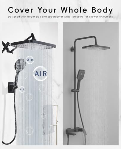 Jafeton 122 Rain Shower Head with Handheld Combo 1