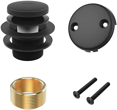 Citymoor Matte Black Bathtub Drain Kit Universal All Metal