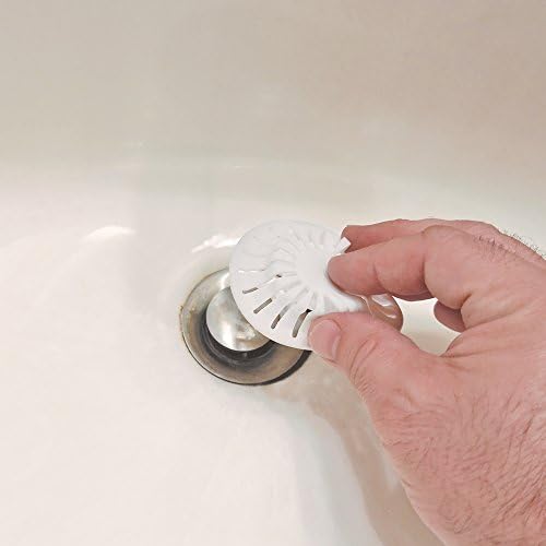 Danco Universal Sink Hair Catcher Strainer 2 Pack - White
