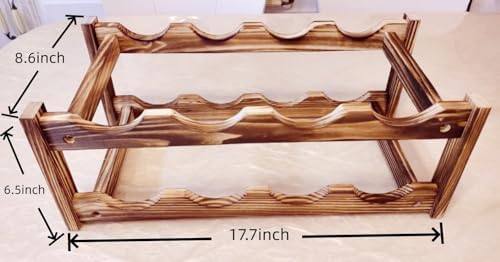 8-Bottle Wine Rack - Modern Two-Tier Design