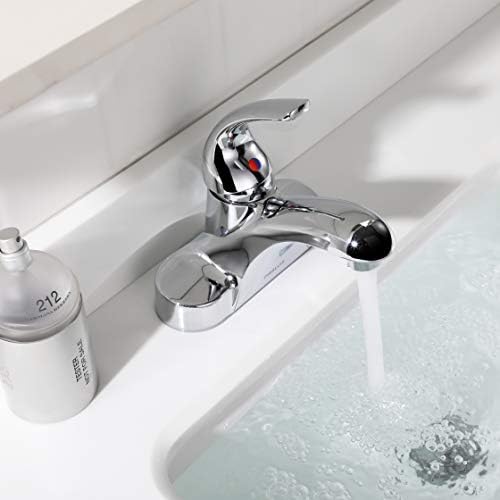 PARLOS Single Handle Chrome Bathroom Faucet with Drain Assembly