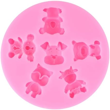 Zoo Animals Silicone Fondant Mold for Cake Decor