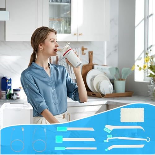 YONHTUTU 16 Pcs Ice Maker Cleaning Brush Set with Rags