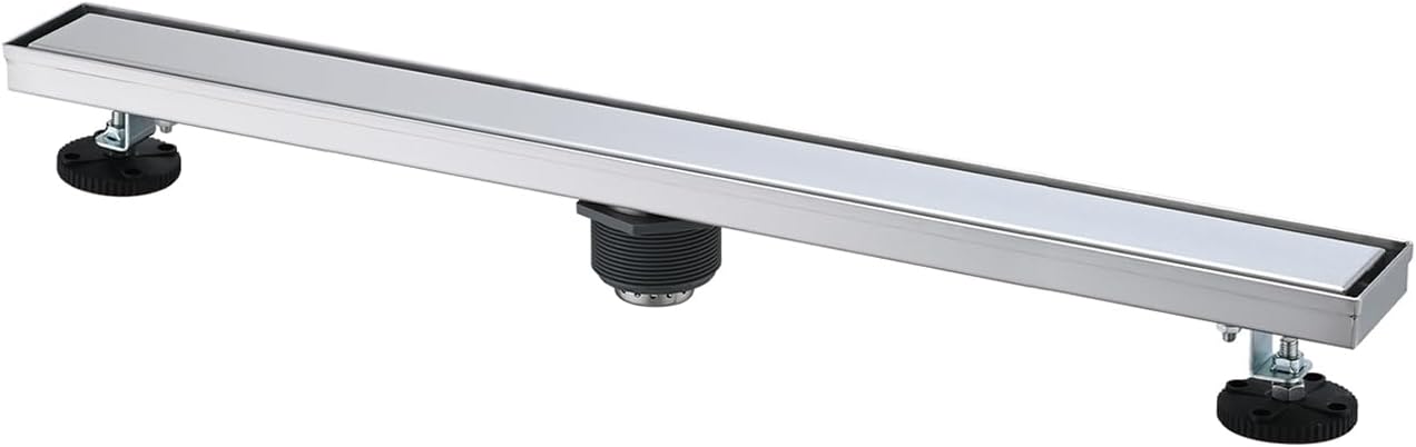 AGANS 32-inch Linear Shower Drain with Hair Strainer and Leveling Feet