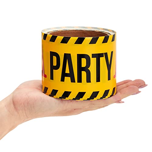 BLUE PANDA 3 Pack Birthday Caution Tape Rolls - 100ft Length 3in Width