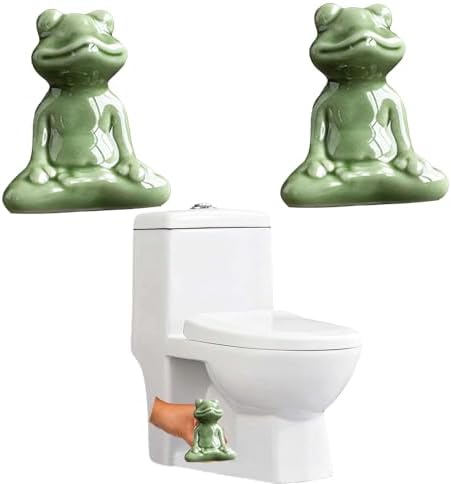 2PCS Cute Frog Toilet Bolt Caps Adorable Bathroom Decor