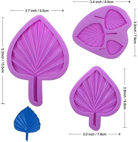 Boho Palm Leaf Silicone Baking Molds Set of 3