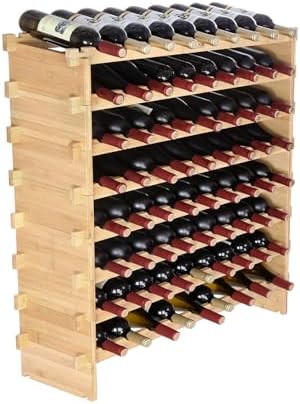 VEVOR 8-Tier Stackable Wine Rack for 72 Bottles