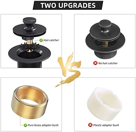 Matte Black Tub Drain and Overflow Kit Replacement