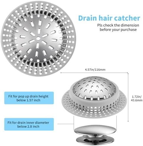 Aluvor Drain Hair Catcher - Large Anti-Rust Non-Slip