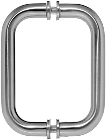 Dynasty Hardware 6 Back to Back Shower Door Pull Satin Nickel