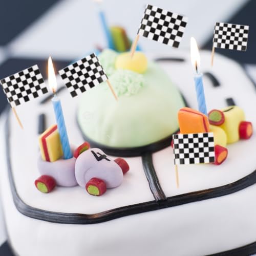 100pcs Mini Checkered Toothpick Flags for Party Decor 1