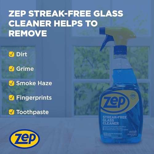 Zep Streak-Free Glass Cleaner - 1 Gallon 4-Pack Case of 4 ZU1120128