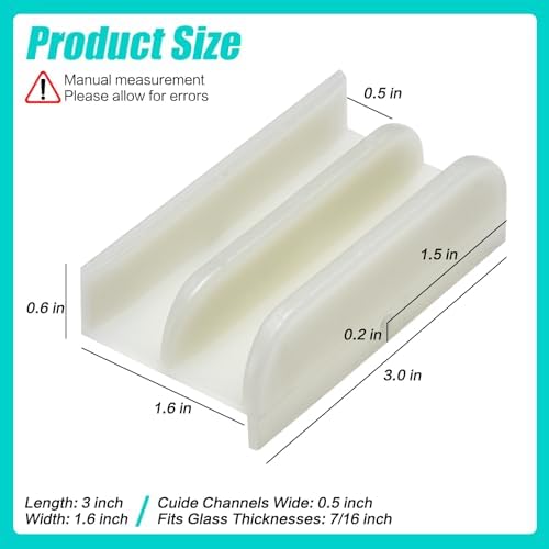 M6219 Sliding Shower Door Plastic Guide Rail 12 in Channel