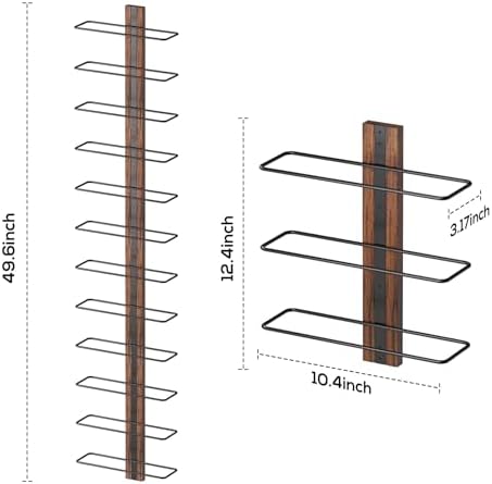 B4Life Wall Wine Rack for 12 Bottles Sturdy Wooden Design