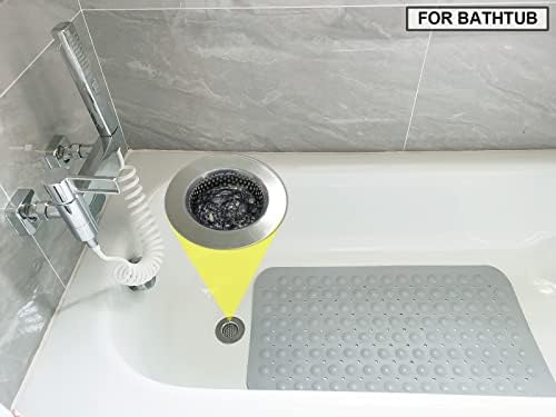Seatery 2PCS Bathtub Drain Strainers with Hair Catcher