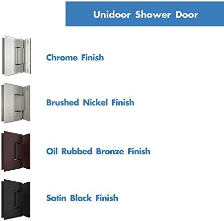 DreamLine Frameless Hinged Shower Door in Satin Black 47x36375x72