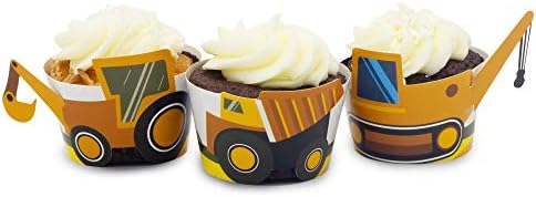 Pop Fizz Designs Construction Cupcake Wrappers Set of 24