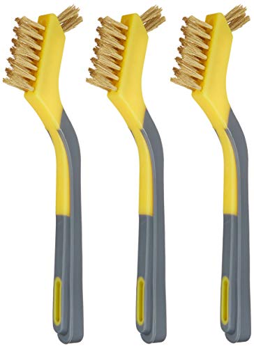 Amazon Basics Brass Mini Brushes 3-Pack 12 Inch YellowGrey 1