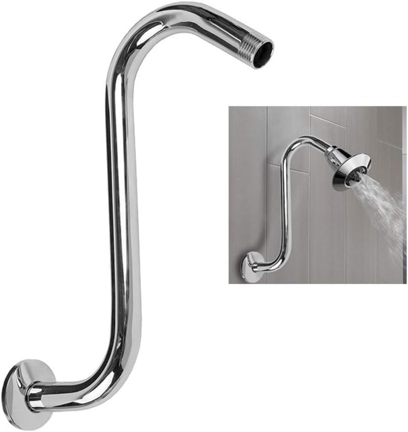 S Shaped Shower Head Riser with Flange and 12 Connection