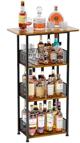 Eyteenokk 4-Tier Freestanding Wine Rack with T-Shape Tabletop 1