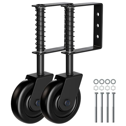 43 Spring Loaded Gate Caster Wheel with Bearing 2 Pack