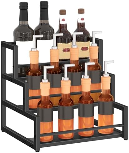 HOOBRO 3-Tier Syrup Rack Organizer for Coffee Bar