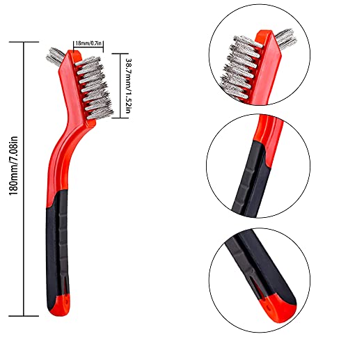 BEBORIN Wire Brush Set 18PCS for Rust and Paint Removal
