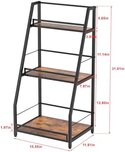 3-Tier Trapezoid Liquor Stand for Home Bar