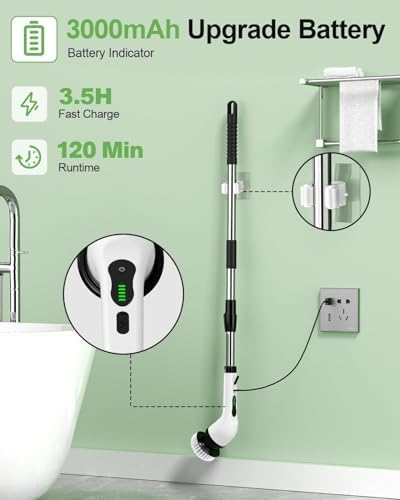 Lxlu Electric Spin Scrubber with 9 Brush Heads