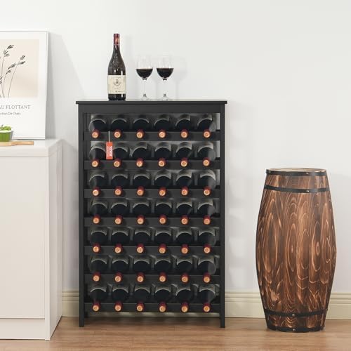 VEVOR 42-Bottle Bamboo Wine Rack 7-Tier Freestanding 1