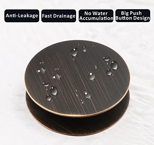 Artiwell Universal Bathroom Sink Drain Stopper with Hair Catcher